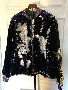 Libertine Color Shift Sequin Bomber New Size XL Johnson Hartig